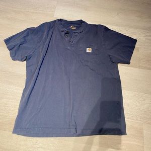 Carhartt Men’s blue Henley Size L
